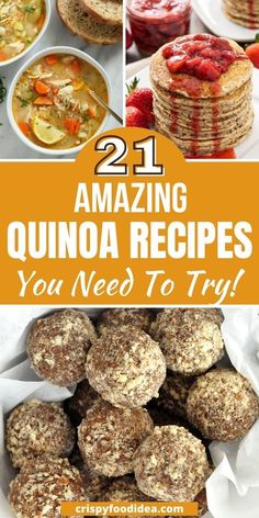 These amazing quinoa recipes are best for meal prep and you need to try. Quinoa Recipes Lunch Meal Prep, Recipes With Cooked Quinoa, Cooking With Quinoa, Ways To Use Quinoa, Heart Healthy Quinoa Recipes, Quinoa Snacks Healthy, What To Do With Quinoa, Healthy Recipes With Quinoa, Sweet Quinoa Recipes