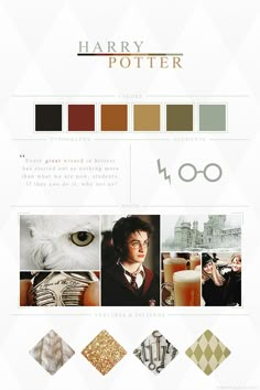 the harry potter color scheme is shown here