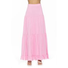 This women's Halima tiered maxi skirt from ALEXIA ADMOR is sure to quickly become a staple in your wardrobe.Click on this WOMEN'S GUIDE to find the perfect fit and more! This women's Halima tiered maxi skirt from ALEXIA ADMOR is sure to quickly become a staple in your wardrobe. Click on this WOMEN'S GUIDE to find the perfect fit and more! FEATURES Contour waistband Zipper closure Ruffled hem A-line silhouette Fully linedFIT & SIZING 41.5-in. length Maxi length hits at the ankle Midrise sits on t Alexia Admor, Tiered Maxi Skirt, Halloween Inspo, High Hips, Bottom Clothes, Ruffle Hem, Polyester Spandex, Fabric Care, Gender Female