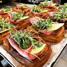 some food is laying out on a tray