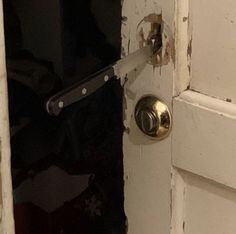 an open door with a handle on it