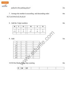 worksheet for class 7 math practice paper with answers and answer sheet in english