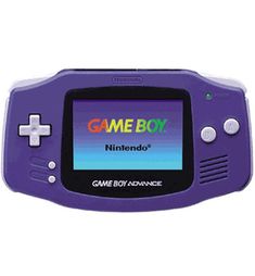 the game boy advance is shown in purple