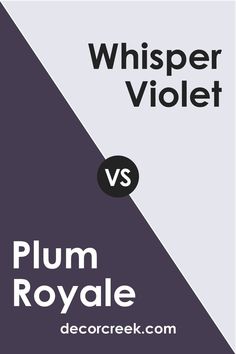 a poster with the words whisper violet and plum royale