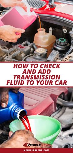 an image of how to check and add transission fluid to your car engine