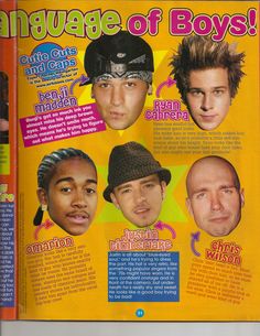 the front cover of an issue of boys magazine with pictures of young men on it