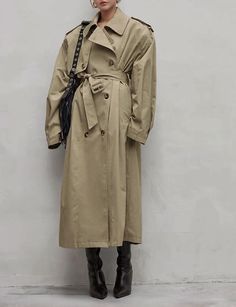 Tan Oversized Padded Trench Coat Oversized Trench Coat Outfits, Trench Outfit, Oversized Trench, Suede Trench Coat, Oversized Trench Coat, Pixie Market, Trench Coat Dress, Trench Coat Outfit, Double Breasted Trench Coat