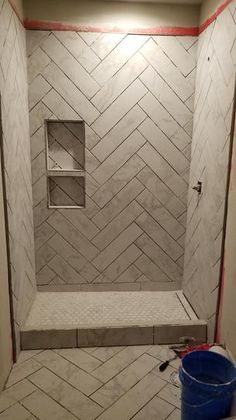 the shower is being remodeled and ready to be installed