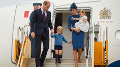 the royal family board an air canada plane