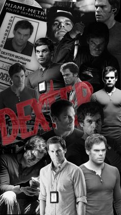 a collage of the cast of dexter