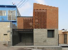 the building is made out of concrete blocks