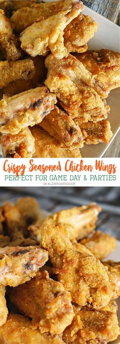 crispy seasoned chicken wings perfect for game day and parties