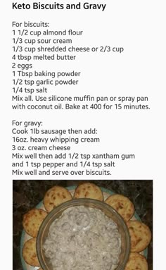 the recipe for keto biscuits and gravy