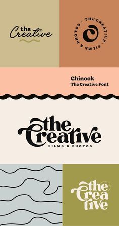 four different font styles for the creative font