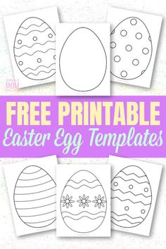 free printable easter egg templates for kids to color and draw on the table