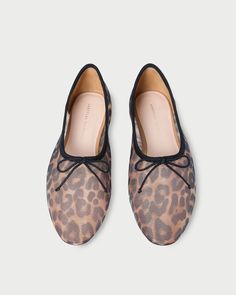 Landon Leopard Mesh Ballet Flat Loeffler Randall Flats, Fall Ballet Flats With Leather Sole, Medium Width, Soft Ballet Flats, Luxury Leather-lined Ballet Flats, Leopard Ballet Flats, Leopard Watercolor, Asos Leopard Flats 7.5, Ballet Flat, Seychelles