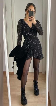 Elegantes Party Outfit, Outfit Botas, Fest Outfits, Causual Outfits, Mode Inspo, 가을 패션, Edgy Outfits, Looks Style, Winter Fashion Outfits