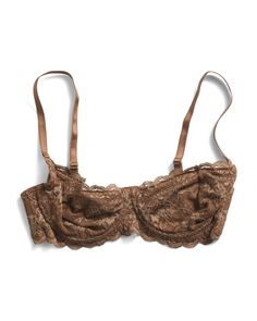 Fabric Provides Stretch, Lace Design, Semi Sheer Design, Underwire Support, Adjustable Shoulder Straps, Metallic Accents, Adjustable Back Hook Closure, Nylon/elastane/lurex, Imported | Jasmine Unlined Balconette Bra for Women | Nylon/Metal/Elastane Bra For Women, Balconette Bra, Lace Design, Bra Women, Stretch Lace, Metallic Accents, Bra Lingerie, Shoulder Straps, In Store