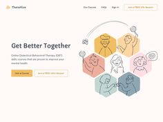 the homepage for an online medical practice that is designed to help people learn how to get better together