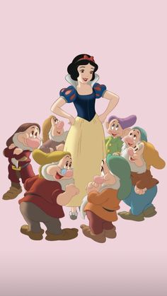 snow white and the seven dwarfs from snow white and the seven dwarfs are all lined up