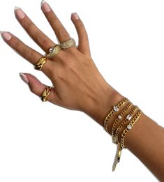 Luxury Everyday Jewelry With Thick Band, Trendy Gold Crystal Metal Ring, Trendy Everyday Dome Ring, Elegant Wide Band Ring With Thick Metal Band, Trendy Gold Ring With Thick Band, Luxury Gold Crystal Ring, Luxury Gold Jewelry With Thick Band, Gold Oval Crystal Ring Stackable, Gold Oval Crystal Ring, Stackable