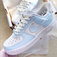 Nike | Shoes | Baby Blue Air Force | Poshmark Nike 290, Blue Air Force 1, Baby Blue Shoes, Nike Cortez Shoes, Nike Kids Shoes, Blue Outfits, Nike Airforce 1, Blue Air, Nike Training