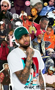 a collage of many different people with tattoos on their arms and hands, all wearing hats