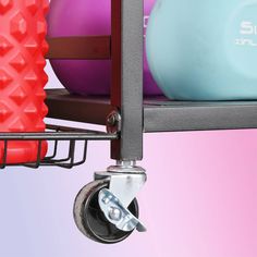 The weight rack rack is made with high quality powder coated finish steel, the whole construction is very sturdy with no jagged ends or sides.. This yoga storage cart comes with 4 strong 360-degree wheels 2 lockable and can easy to roll indoor and outdoor.. The dimension of this home gym organizer is 51.4 L x 15.7 W x 36.6 H in.. This storage rack is update version which equipped with not only 3 layers of metal mesh, a side basket, 3-sectional iron holder for various workout gear and exercise eq Yoga Storage, Side Basket, Home Gym Organization, Gym Organizer, Weight Rack, Iron Holder, Storage Cart, Metal Mesh, 3 Layers