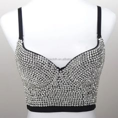 This Circle Rhinestone Chain Bra from Primadons and Donnas is a must-have for any fashionista. The bra is made with rhinestones and features a cut-out style crystal broach in the middle with adjustable chain drape sides. Silver is processed in 1 business day, while gold takes around 10 business days. This stunning piece is perfect for any special occasion or night out. With its unique design and quality craftsmanship, you'll be sure to turn heads. Get your Circle Rhinestone Chain Bra today and m Crystal Rhinestone Necklace For Evening, Glamorous Rhinestone Fringe Necklace For Party, Glamorous Party Rhinestone Fringe Necklace, Evening Crystal Rhinestone Fringe Necklace, Body Chain Aesthetic, Rhinestone Corset, Chains Aesthetic, Rhinestone Bra, Chain Bra