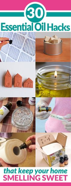 '30 Essential Oil Hacks That Will Keep Your Home Smelling Sweet...!' (via Bren Did) Essential Oil Hacks, Diy Diffuser, 1000 Lifehacks, Diy Room Spray, Home Smell, Essential Oil Scents