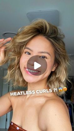 Heatless Curls Overnight Volume, Hair Curling Short Hair, Heartless Curls For Shoulder Length Hair, Short Hair Over Night Curls, How To Use Heatless Curling Wrap Short Hair, Heatless Curls For Medium Length Hair, Unicorn Heatless Curls Short Hair, Sock Curls Medium Hair