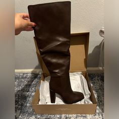 Brand New, Over The Knee Boots Chocolate Brown Chocolate Brown Boots, Just Fab Shoes, Justfab Shoes, Brown Boots, Shoes Heels Boots, Over The Knee Boots, Over The Knee, Chocolate Brown, Knee Boots