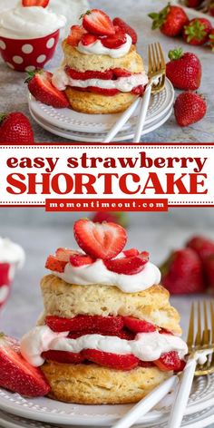 In search of sweet treats for Valentine's Day? This homemade strawberry shortcake recipe is the BEST. With sweet biscuits, macerated strawberries, and whipped cream, this easy Valentine's Day dessert is a special treat!