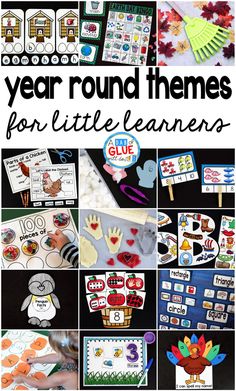 the year round themes for little learners to use in their homeschool activities