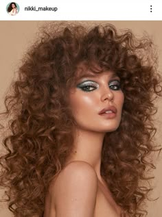 Starfire Makeup, Priscilla Makeup, Disco Curls, Disco Hair And Makeup, 70s Disco Hair, 70s Disco Makeup, 70s Hair And Makeup, 80’s Hair, Nikki Makeup