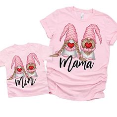 Valentines Gift For Daughter, Mommy And Me Valentines, Pink Girl Outfits, Valentine Gift For Daughter, Mother Daughter Shirts, Daughter Shirts, Trendy Family, Tshirts For Women, Matching Tshirts