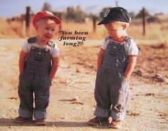 two little boys standing next to each other with speech bubbles above their heads and an empty field in the background