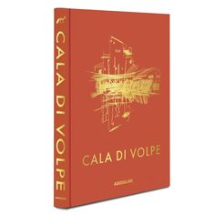 the book called cala di voipee with gold lettering on an orange background