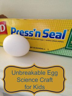 an egg sitting on top of a counter next to a carton of preser'n seal