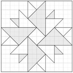 an image of a star quilt pattern that is in the shape of a square with four pointed