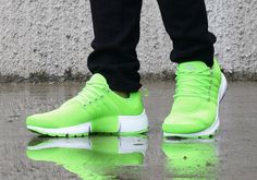 These Electric Green Nike Air Prestos Will Catch Everyone's Attention • KicksOnFire.com Harley Boots, Nike Air Max Mens, Electric Green, Discount Nikes, Nike Air Max For Women