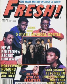 the cover of fresh magazine featuring five black men