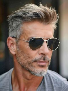 31 Trendsetting Mid Fade Haircuts for Men with Thin Hair - Welcome to BadJeremy.com – Your ultimate guide to men’s style and hair. Look sharp, feel great! Gray Haircut Men, Men Gray Hair, Mens Short Hair, Gray Hair Men, Hairstyles For Grey Hair, Outdoor Background, Older Men Haircuts, Beckham Hair, Mid Fade Haircut