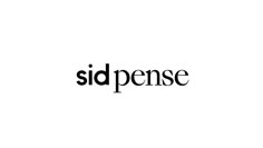 the word siddpense written in black on a white background