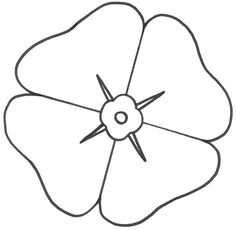 a flower that is drawn in the shape of a flower with four petals on each side