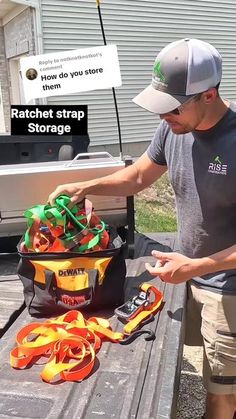 Ratchet Strap Storage, Rafter Square, Camping Storage, Straight Lines