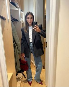 Elegantes Outfit Damen, Winter Mode Outfits, Blazer Outfit, Looks Chic, Blazer Outfits