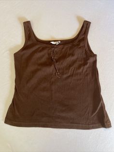 A solid item.  Best offers considered.  Free shipping Free returns Y2k Crop Top Vest, Y2k Tank Top Vest, Brown Cotton Y2k Top, Brown Cotton Crop Top, Y2k Style Cotton Tank Top For Spring, Y2k Cotton Tank Top, Y2k Cotton Vest Top, Brown Cotton Tank Top For Summer, Brown Cotton Summer Tank Top