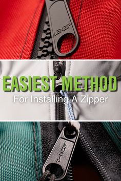 the zipper is open to show how fast it can be