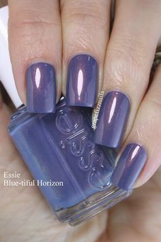 Essie Blue-tiful Horizon | grape fizz nails | Bloglovin’ 70s Sitcoms, Nail Polish Purple, Nails Essie, Essie Nail Polish, Essie Nail, Purple Nails